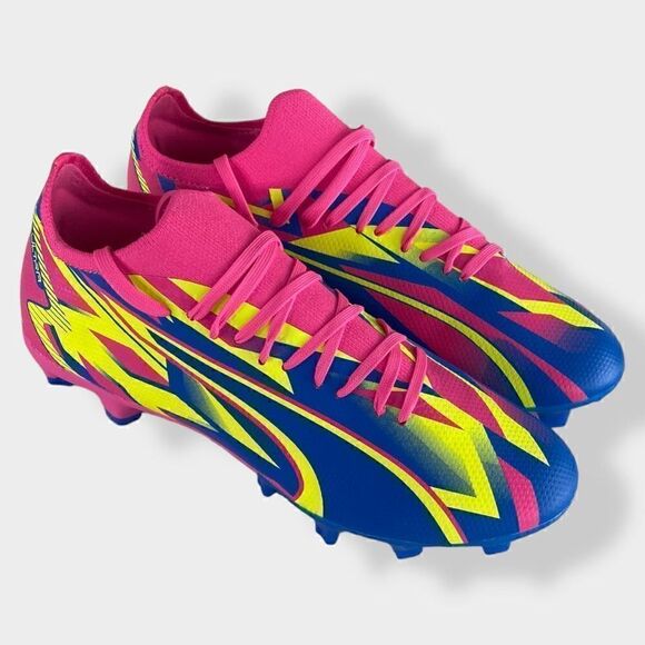 Puma Ultra Match Energy Soccer Cleats FG/MG Pink Blue Mens size 7 107543-01 New - Picture 2 of 8